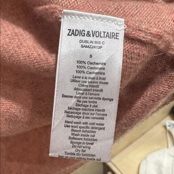 Zadig & Voltaire 100% cashmere Pink Skull vest - Picture 5 of 8